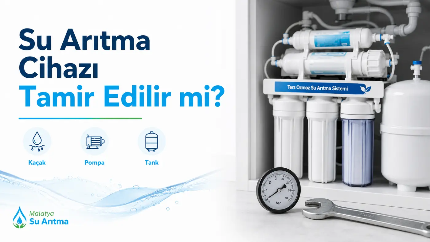 Su arıtma cihazı teknik servis kontrolü